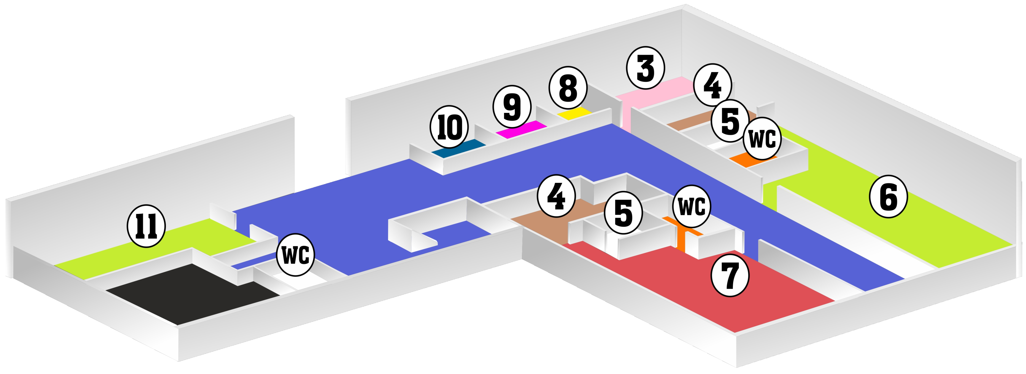 Первый этаж фитнес клуба 100 Пудовъ в Ногинске